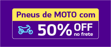 Imagem indicando 50% no frete de pneus de moto