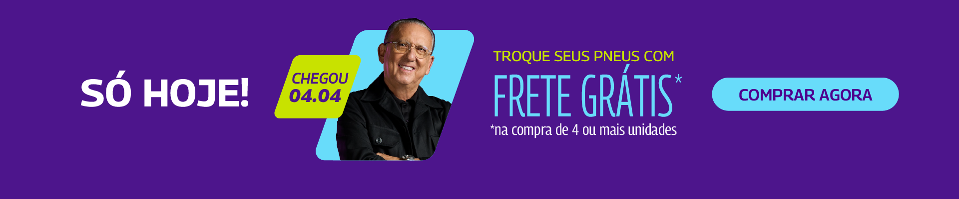 FRETE GRÁTIS 4 PNEUS