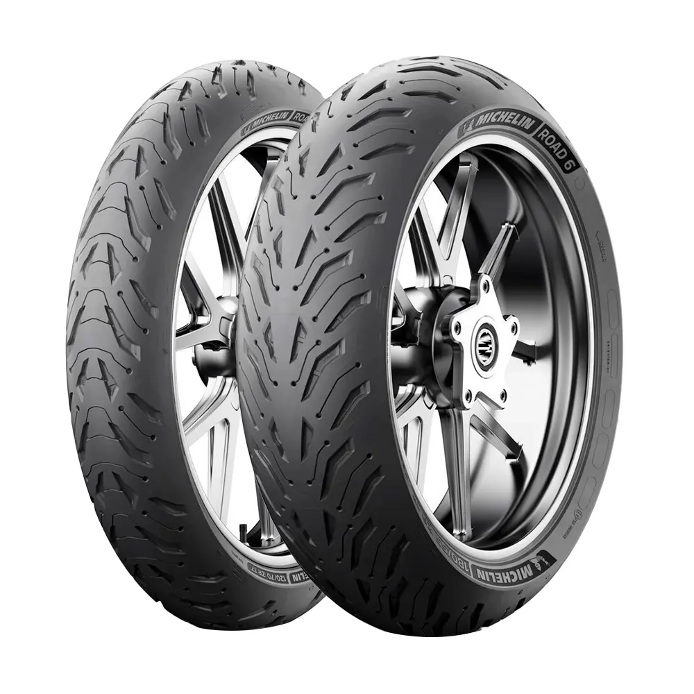 Jogo 2 Pneus Moto Michelin Road 6 120/70R19 60W + 170/60R17 72W TL
